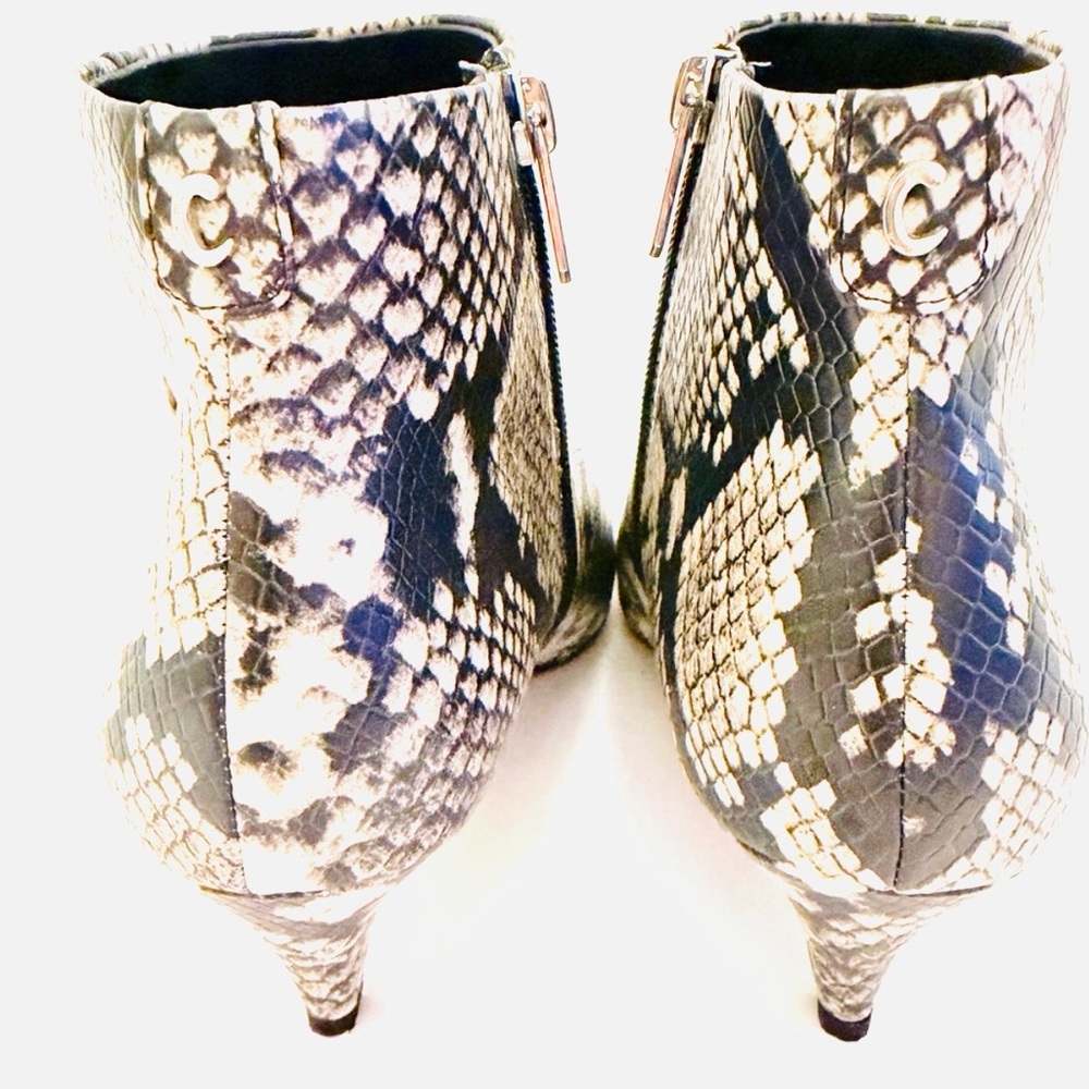 Circus by Sam Edelman Kirby Snakeskin Print Pointed Toe Kitten Heel Booties 8.5 - Picture 6 of 7